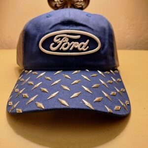 Ford Men's Blue Cap with Silver Details